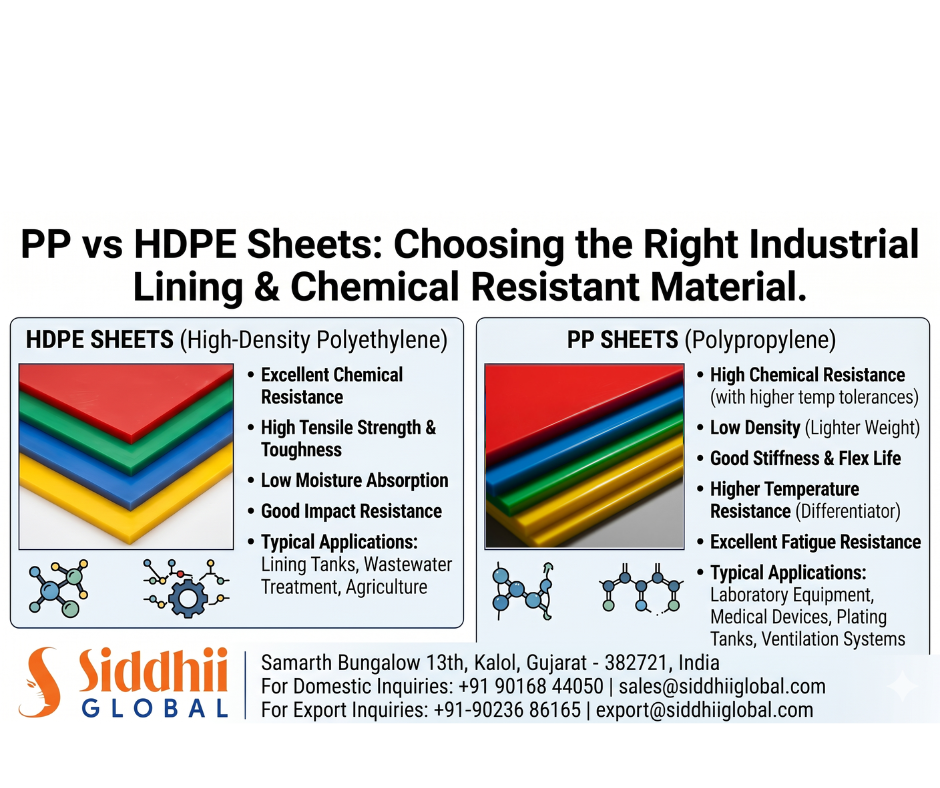 PP vs HDPE Sheets: Choosing the Right Industrial Lining & Chemical Resistant Material